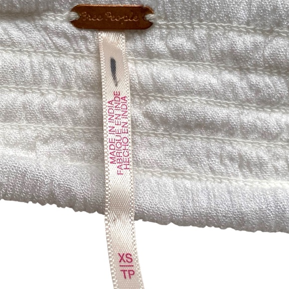 Free People Endless Summer Fly Away Halter Cropped Top in White Women's Size XS - Picture 13 of 15